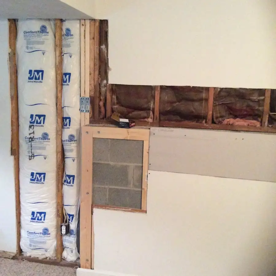 Wall insulation replacement during Contents Cleaning & Restoration in West Chester